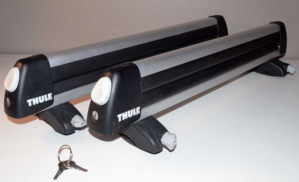 Thule 725 Flat Top 6 Ski & Snowboard Racks with Locks, Keys & Universal Mounts i eBay