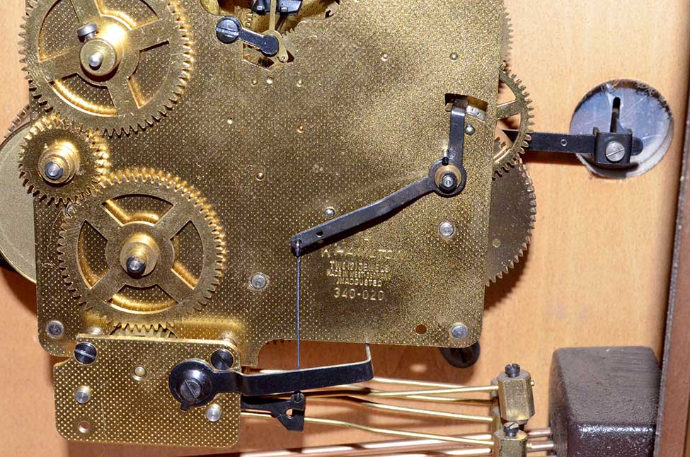 Vintage Hamilton Mantle Clock Key Wind 5 Hammer 2 Jewel West Germany