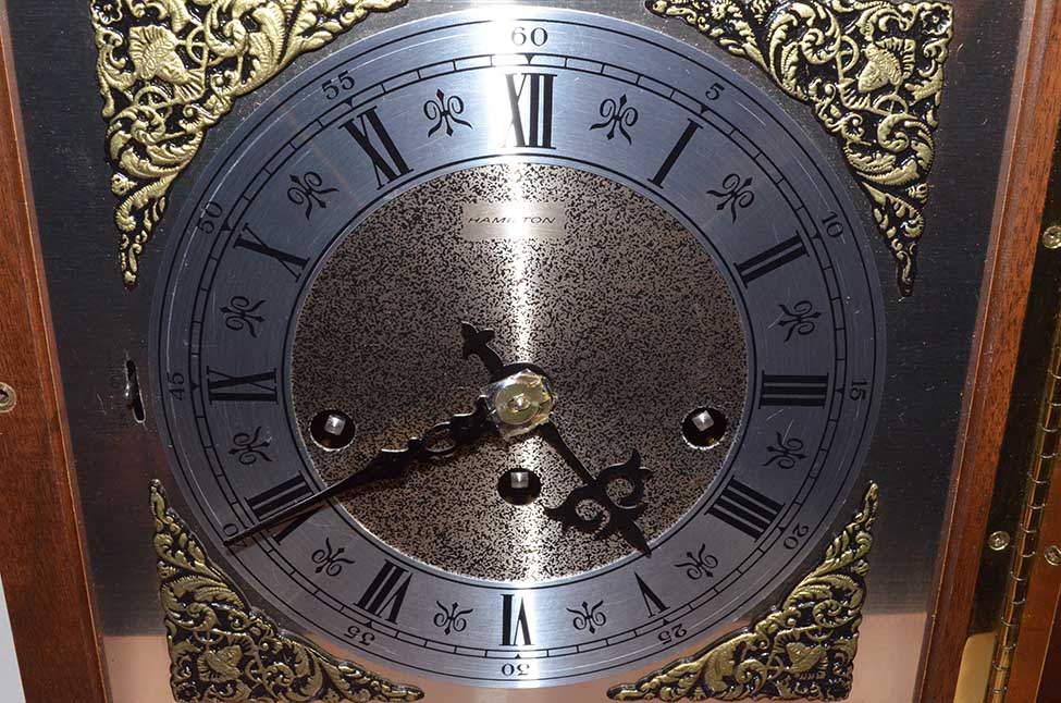 Vintage Hamilton Mantle Clock Key Wind 5 Hammer 2 Jewel West Germany